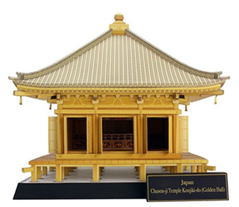 

3D Assembly Model Paper Craft World Historical Buildings (Golden Hall of Chusonji Temple)