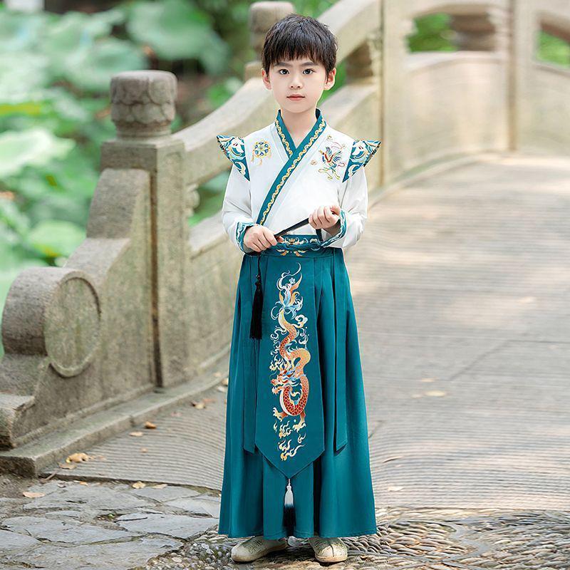 2025 Hanfu & Tang Suit: National Style Long-Sleeved Fairy Costume for Kids - Spring/Autumn Collection