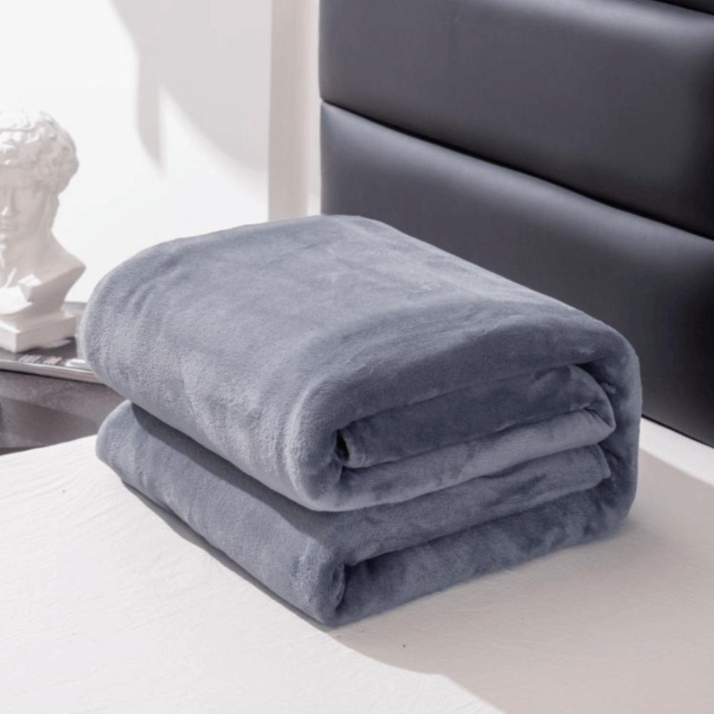 Solid Color Flannel Throw Blanket Soft Nap Shawl Blanket New Plush Blanket For All Seasons