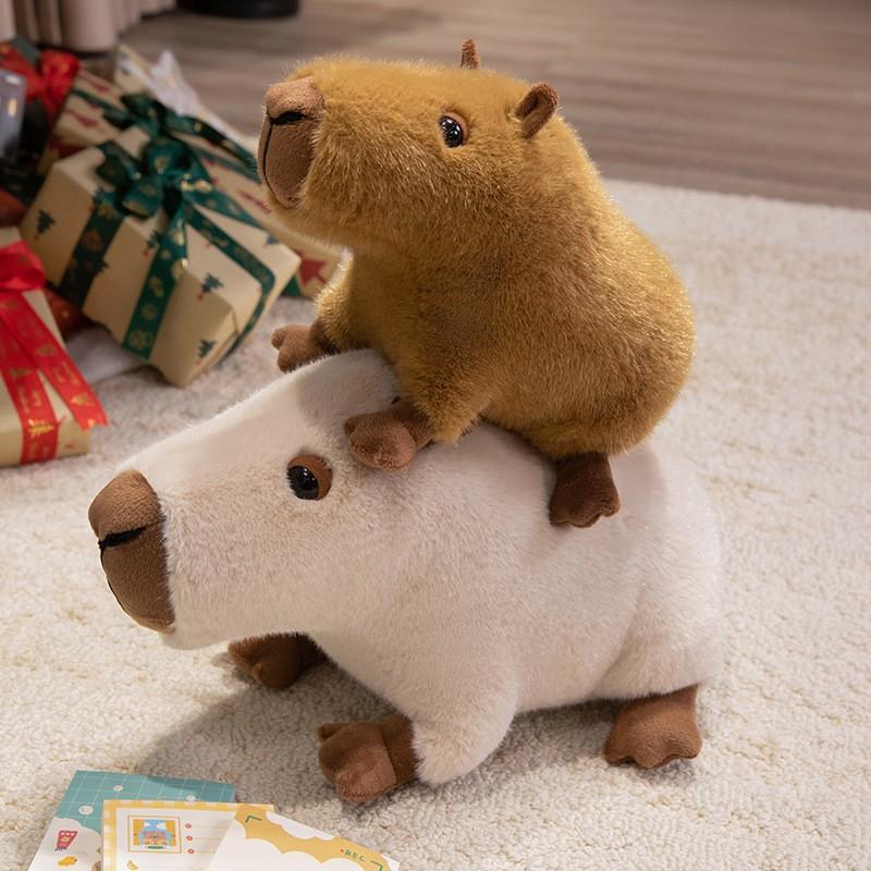 Capybara Plush Toy, Adorable Lotus Leaf Stuffed Animal, Zoo Theme Doll, Soft Pillow, Kids Gift
