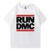 RUN DMC Graphic Print Crew Neck Oversized Tee Shirt Streetwear 100 Cotton Unisex Unisex Short Sleeve Tshirts Popular Unisex Tops
