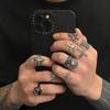 Vintage Five-Pointed Star Ring for Men High-End Hip-Hop Personality Dark Style Ring Set Men's Jewelry