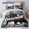 Name Custom Tokio Hotel Pattern Bedding Set Quilt Cover Pillowcase Home Decor Gift (1 * Duvet Cover + 2 * Pillowcase, Without Core)