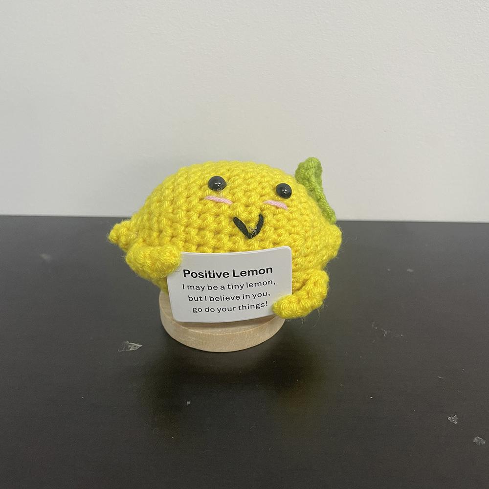 New Handmade Knitting Panda Doll With Card Ornament Home Decoration Mini Funny Positive Potatoes Room Decor Christams Gifts