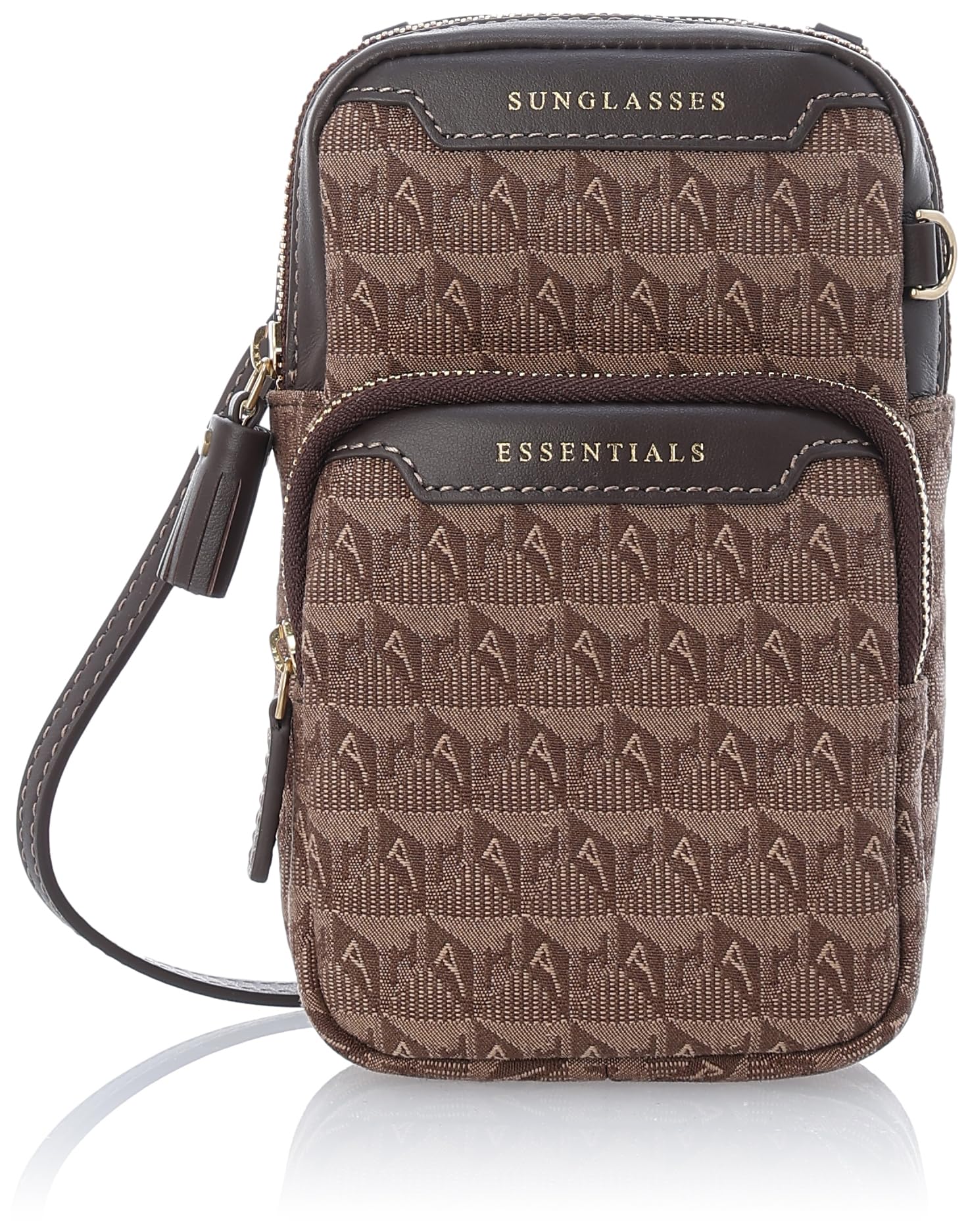 

Shoulder Bag Essentials Crossbody in AH Jacquard with Smooth Eco Leather Dark Earth [Anya Hindmarch] Women s [Item]