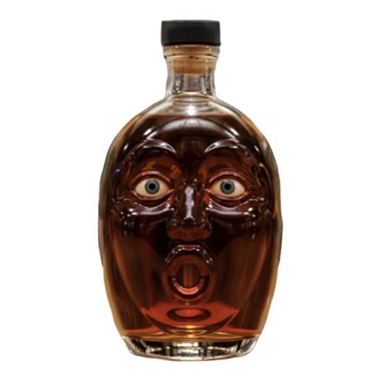 Pumpkin Wine Bottle with Human Face Creepy Cute Spooky Wine Bottle Unique Evil Smirks Fun Face Bottle for Halloween