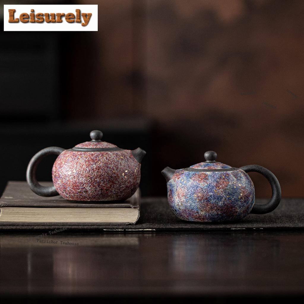 111ml Rock Mineral Star River Teapot Traditional Tea Infuser Pot Household Tea Making Kettle with Strainer Chinese Tea Set Gift
