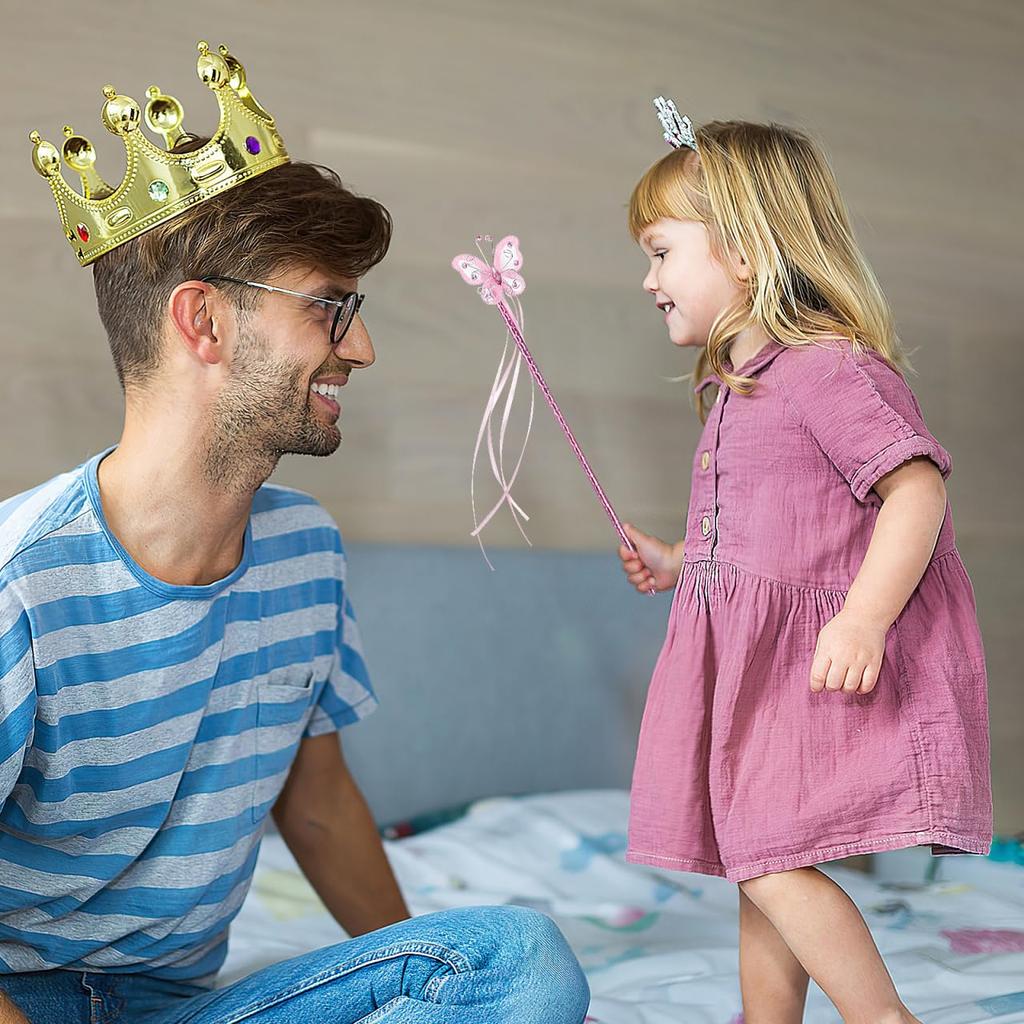 iplusmile Set of 8 Butterfly Fairy Lightweight Magic Pretend Costume Accessories Wands, 28cm, Plastic, Kids' Wands, Play, Parties,