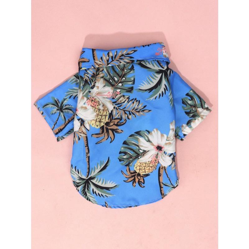 1pc Non-Stretch Slim Fit Hawaiian Shirt For Pets, Suitable For Small Dogs Like Teddy & Pomeranian, Not Recommended For Large Dogs