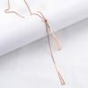 Adjustable Pull Stainless Steel Sweater Box Chain Y Lariat Necklace for Women Girl Geometric Triangle Pendant Clavicle Choker