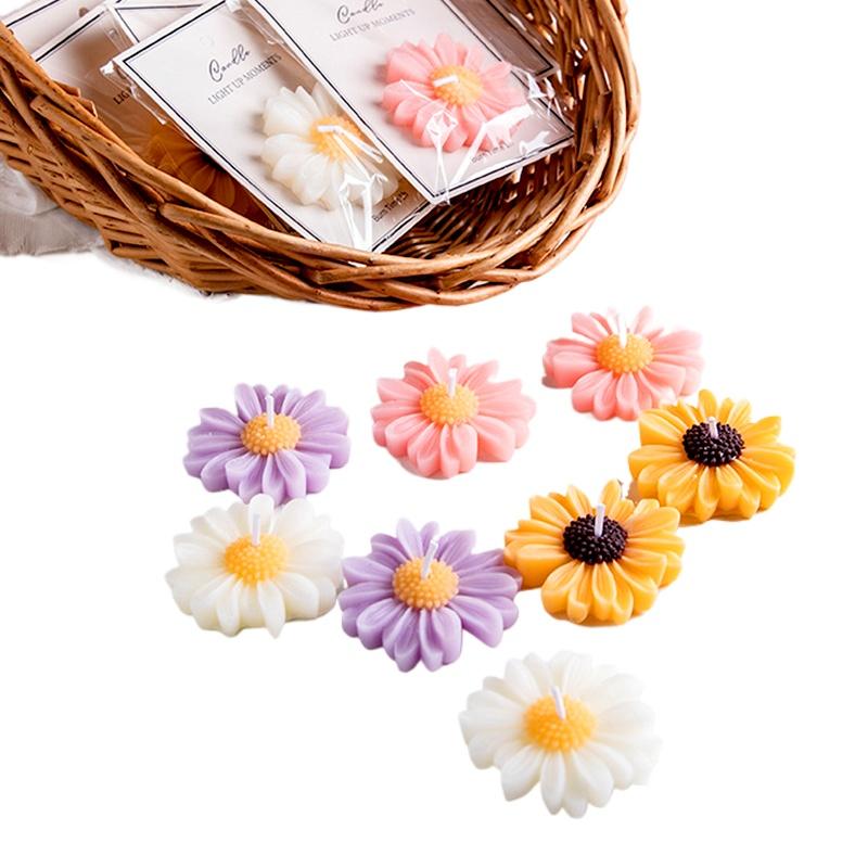 1PC Floating Candles Wedding 3D Daisy Flower Romantic Flower Shape Candlelights Suitable For Spring And Summer 4 Styles