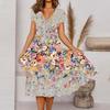 DICIFY Women's Fashion Summer Spring Short Sleeve V-Neck  Casual Dresses