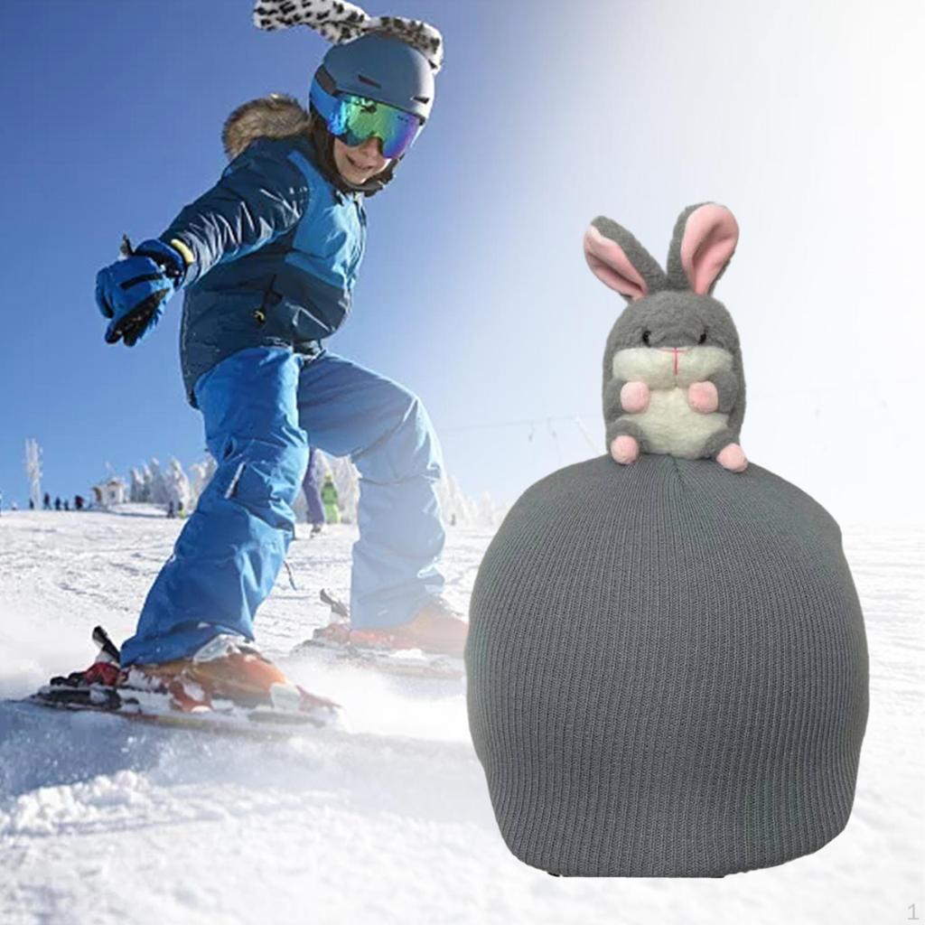 Snow Ski Helmet Cover Protector Knitted Cap Decor Soft Comfortable Skiing Head Warmer