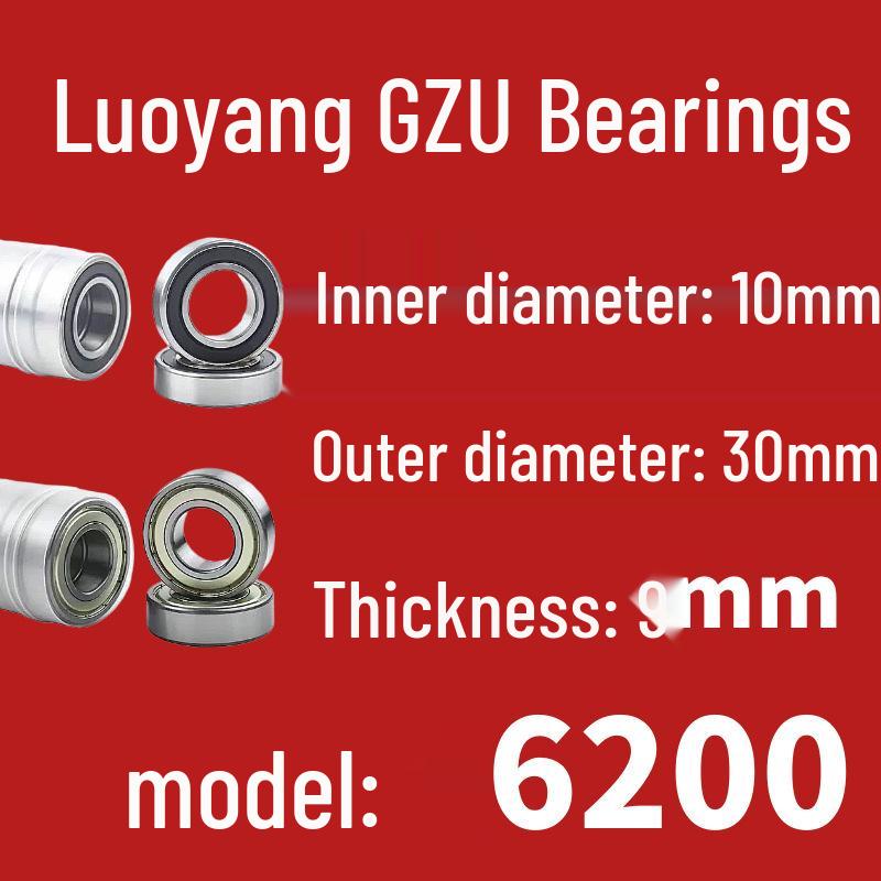 Luoyang Yüksek Kaliteli Dayanıklı Aşınmaya Dayanıklı Derin Kanallı Bilyalı Rulman 6200-6206 Serisi