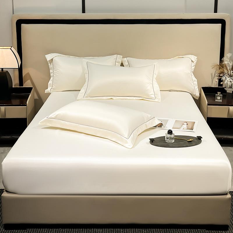 

Комплект из трех предметов матраса из стираного шелка для трансграничной внешней торговли, летний однотонный матрас из ледяного шелка, защитный чехол для матраса, наматрасник 99 * 190 * Height 20cm single bed hat