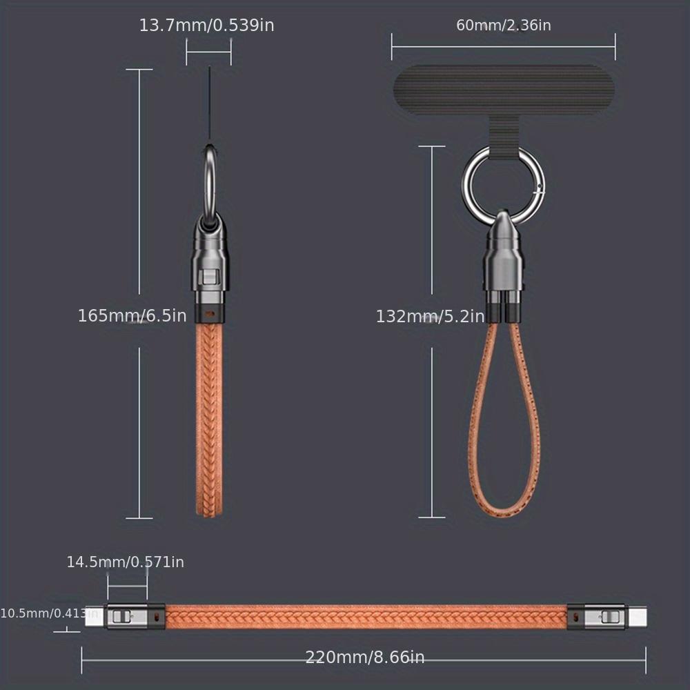 1PC USB-C fast charging data cable, compatible with smartphones/tablets/laptops - 240W fast charging interface, supports PD charging protocol.
