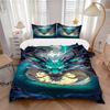 3pcs Dragon Art Duvet Cover Set - Includes 1 Duvet Cover and 2 Pillowcases, No Quilt Core, All-Season Home Decor Yy251111043