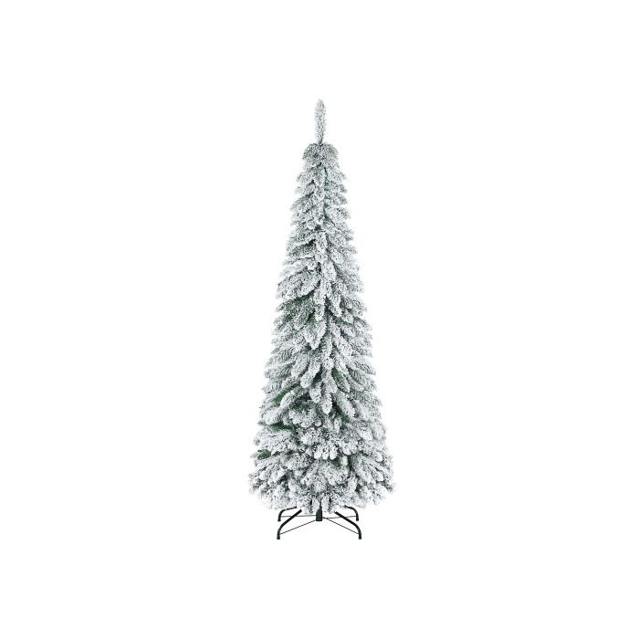 HOMCOM Sapin de Noël artificiel 180 cm Sapin artificiel avec neige artificielle et pied, 523 branches pour une décoration festive