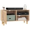 VidaXL TV Stand Brown 80x30x40cm Solid Pine Wood and Natural Rattan 345614