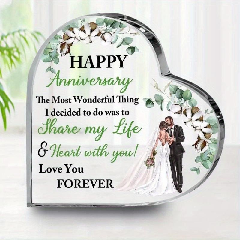 

Подарок для пары на свадьбу/годовщину: Прозрачная акриловая табличка (Хлопковый цветок) – Вдохновляющий (Парень/Девушка/Муж/Жена). чистый