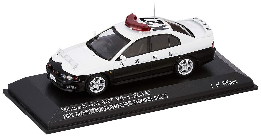 RAI'S 1/43 Mitsubishi Galant VR-4 (EC5A) 2002 Kyoto Prefectural Police Expressway Traffic Police Vehicle (K27) Finished Model H7430207