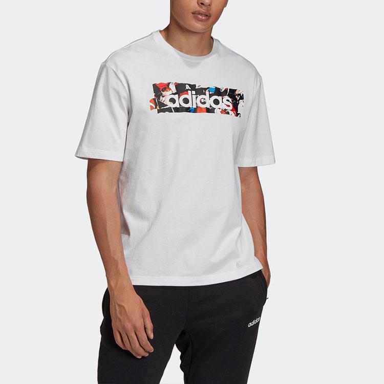 Adidas X Disney Grafisk Trykk Sports Crew Neck T-skjorte Herre Topper Hvit GL2222