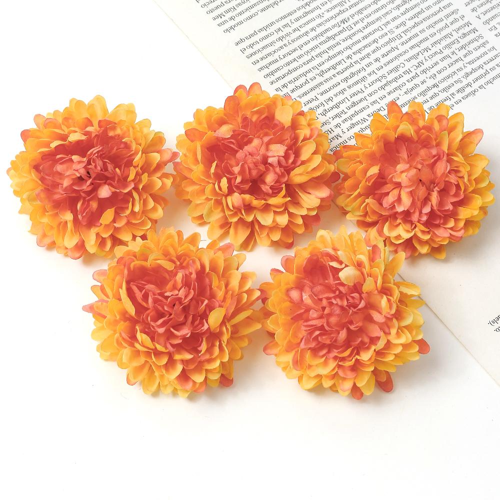 5Pcs Silk Artificial Flowers 7cm Dahlias 10 Colors Garland Accessories Home Decor Wedding Decoration Wall Hanging Garden DIY