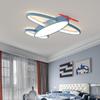 OEING Dětský pokoj Modrá letadlová stropní lampa