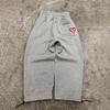 RogueWave Y2K Double Waist Jogging Pants Poker Embroidery Pattern Sagging Pants Men Women Goth Hip Hop Streetwear Unisex Baggy Sweatpants