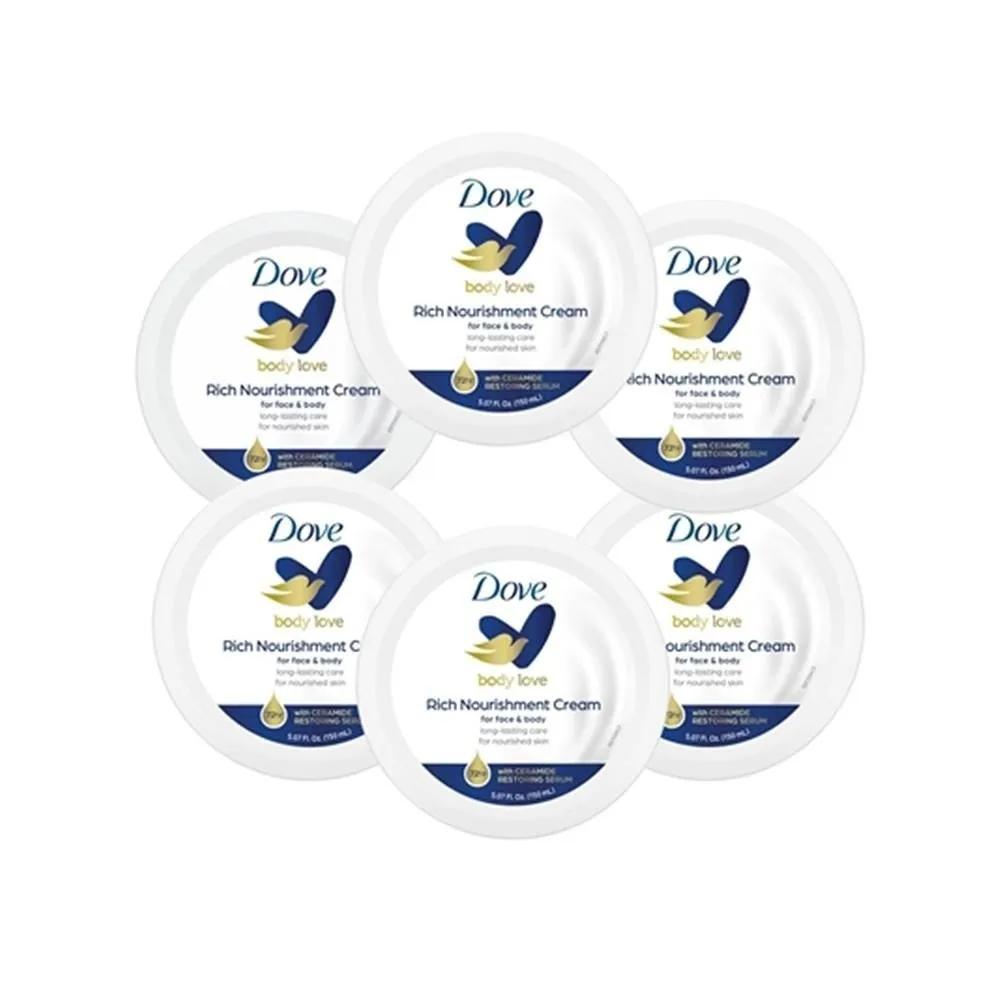 Dove Питательный крем для тела без отдушек 150 мл 6 шт.