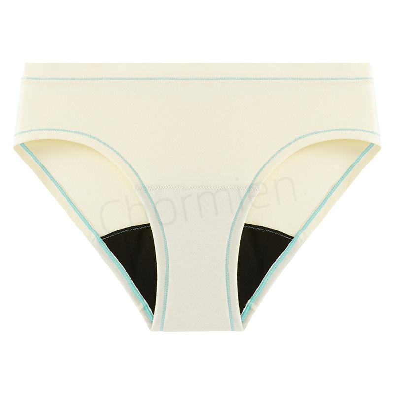 European and American teenagers cute multi-color sustainable washed menstrual underwear solid color menstrual leak-proof aunt pants women