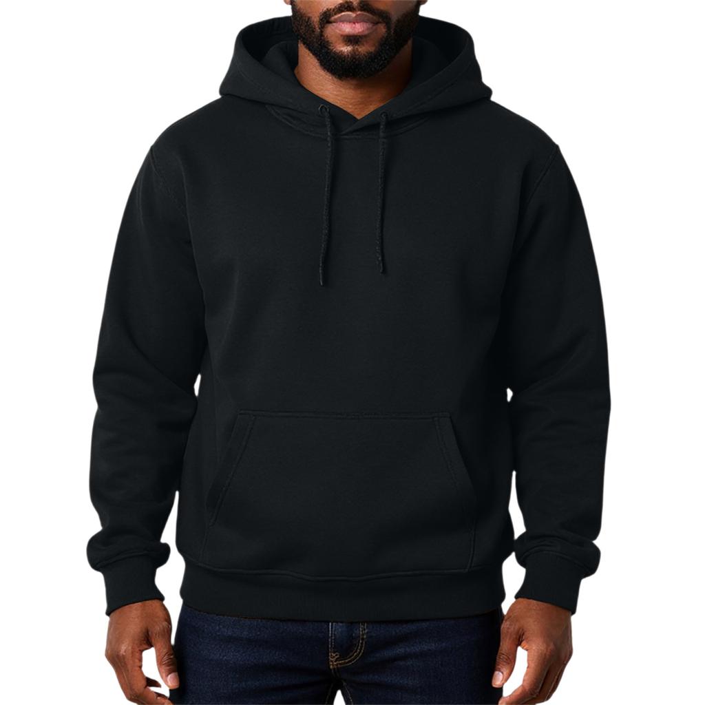 Men's  Solid Color  Adding Fleece  Loose  Hooded Hood  Hoodie