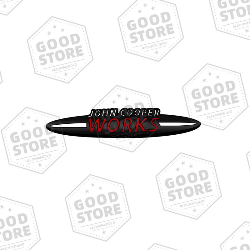 BFZ1 Metal Car Body John Cooper Works Badge 3D Front Grill Emblem Rear Trunk Sticker For Mini Cooper S R55 R56 R60 R61 Auto Accessory