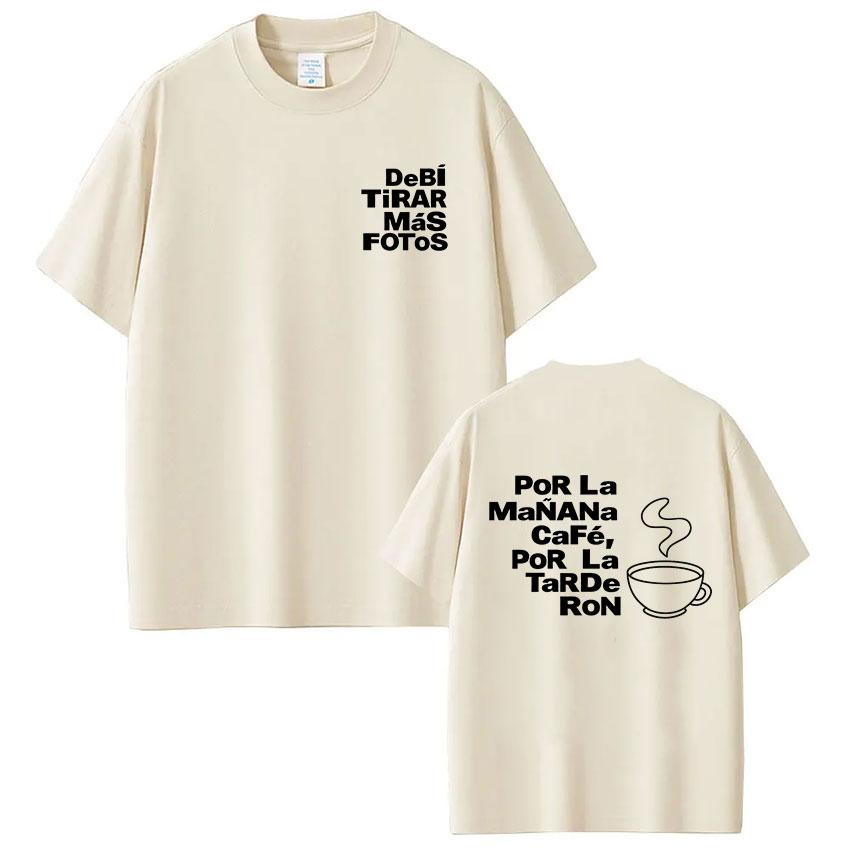 Rapper Bad Bunny T-Shirt Debi Tirar Mas Fotos DTMF Welttournee T-Shirts Unisexs Unisex Mode Vintage Hip Hop T-Shirts Streetwear