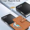 Case for Samsung Z FLIP 7 6 5 4 3 Magnetic Card Holder Protective Cover 2-in-1 Tough Case Full Coverage Plain Wireless Charging