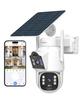 Simultaneous Outdoor Security 4MP Auto PIR Motion Detection Dual Lens, 2-Way RecordingVORGUT Solar-Powered Camera, + 4MP, Tracking,