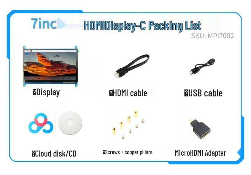 Raspberry Pi 4 HDMI Touchscreen: 3.5", 4", 5", 7" with Resistive/Capacitive Options