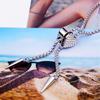Elegant Heart Shaped Neckwear Rhinestones Accented Unisex Stainless Steel Necklace Slidable for Gifting and Daily Use