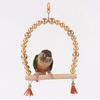 Parrots Bridge Hammock Swing Bridge Swing Standing Training Supplies Bridge Wood Hammock with Pearls Beads Toy