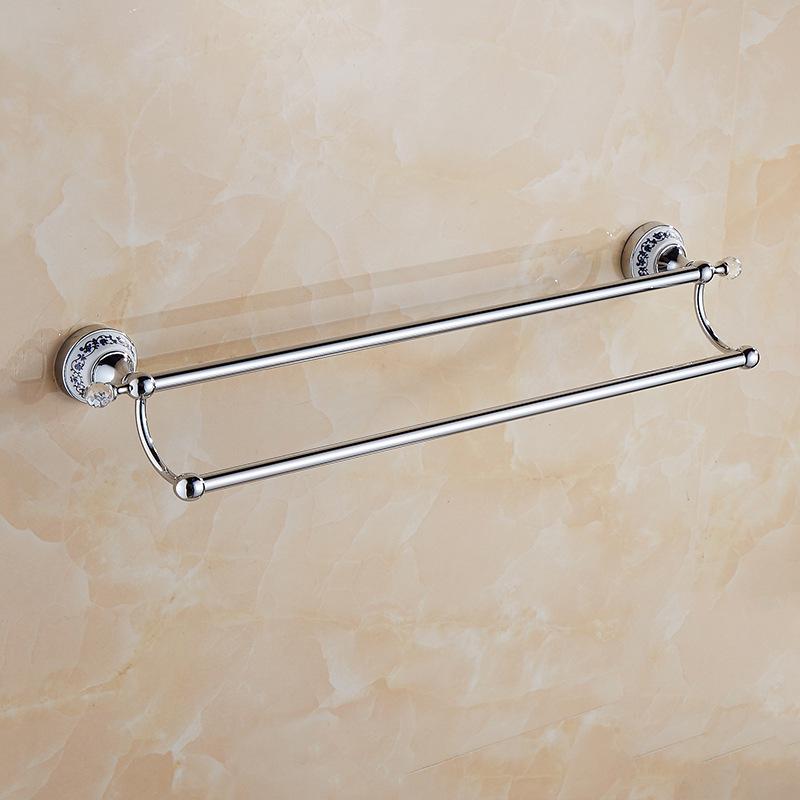 European Stainless Steel No-Drill Bathroom Set: Towel & Toilet Wall Storage Rack