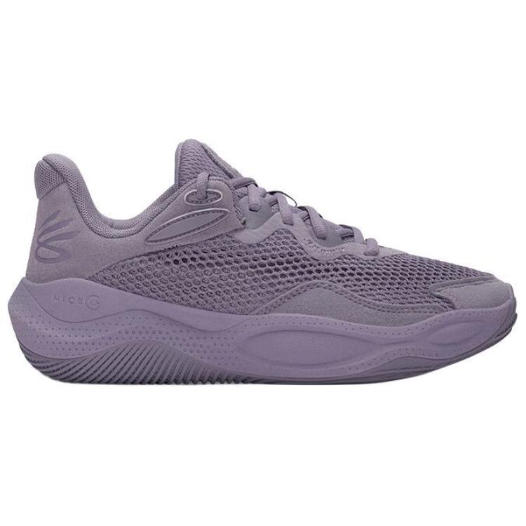 Under Armour Curry Splash 24 Simple Comfortable Non-Slip Durable Low-Top Basketball Shoes Unisex Sneaker Gray Purple 3028193-550