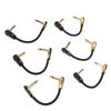 6 Pcs Guitar Effect Pedal Cable 15cm 6 Inch 14 Inch Right Angle Guitar Patch Cable for Microphone