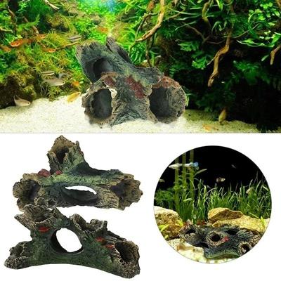 1 Pcs Fisch Tank Landscap Dekorative Moos Baum Haus Harz Höhle Aquarium Dekoration Versorgung