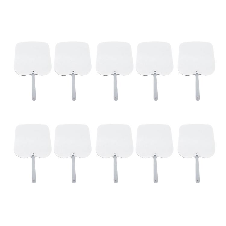 10Pcs Double-Sided Blank Sublimations Fan for Church Functions and Personalizeds Party Accessories