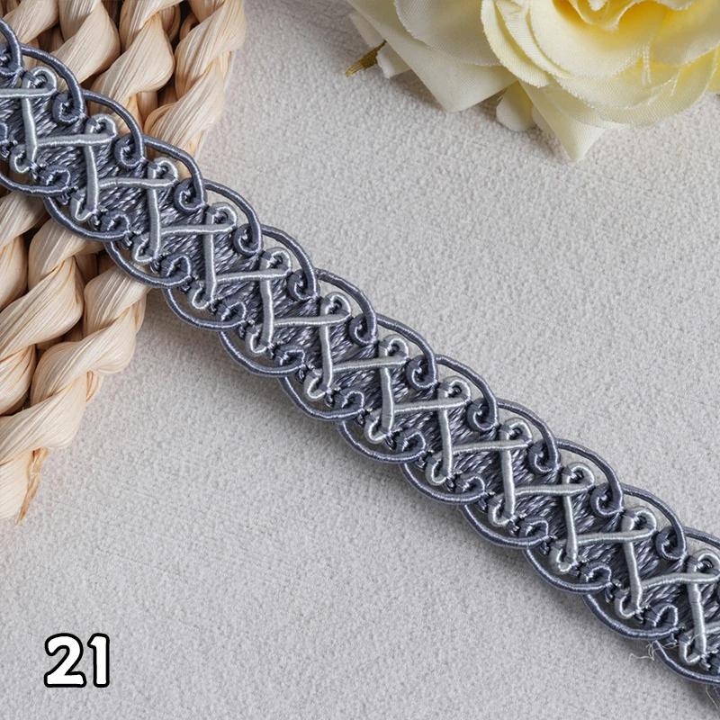12M*1.7Cm/lot Curtain Lace Trim Ribbon Centipede Braided Lace Sofa Pillow Fringe Diy Craft Sewing Accessories Wedding Decoration