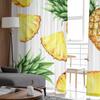 Aquarell Ananas Textur Tüll Fenstervorhänge für Schlafzimmer Luxuriöse Heimdekoration Vorhänge im Wohnzimmer Chiffon Paneele