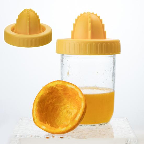 Citrus Juicer Lid for Wide Mouth Jars Manual Lemon Orange Juicer Reamer Attachment Multipurpose Kitchen Tool