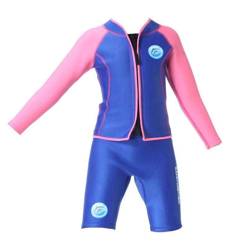 Kinder Taucheranzug 2,5MM Split Warm Badeanzug Jungen Mädchen Langarm Schnorcheln Surfen Quallen R009
