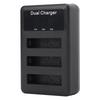3er-Pack Akkuladegerät für NP BG1 Micro-USB Digitalkamera-Akkuladegerät mit LCD-Leistungsanzeige für Reisen