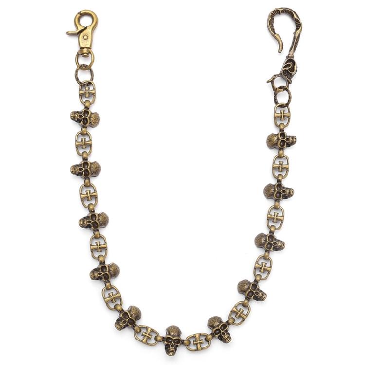Catena da Cintura Teschio Gotico Accessorio Metallico Retrò Per Personalizzare Jeans Giubbotti Unico